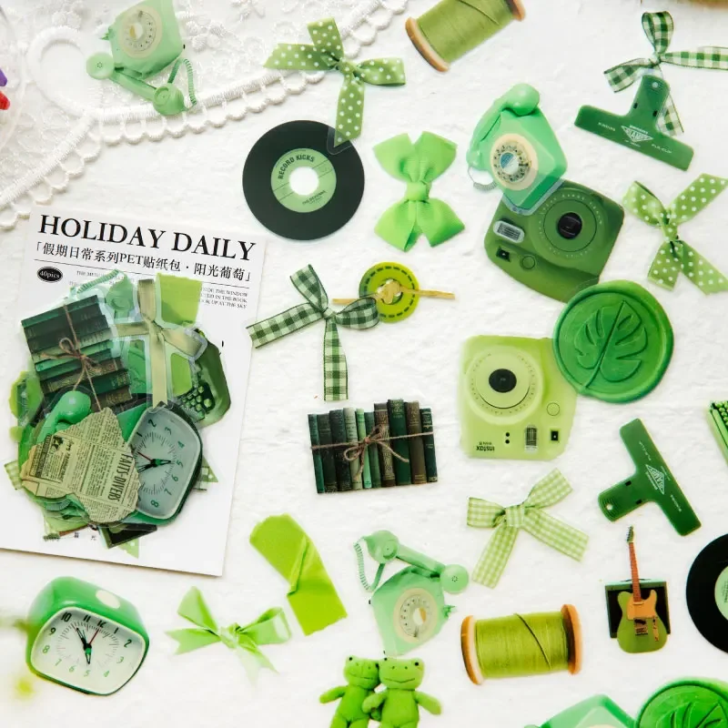 40pcs PET stickers bag Kawaii Stationery Stickers Holiday routine Diary Planner Decorative Mobile Sticker Scrapbooking 6 models