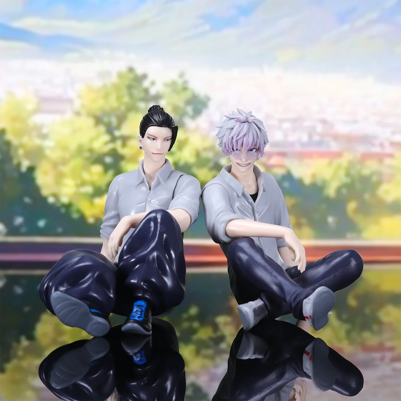 Satoru Gojo, Suguru Geto, Jjk, Anime-Figur, Anime-Merchandise, Anime-Geschenk für Freunde zum Geburtstag, Anime-Charakterfigur, Schreibtisch-Dekoration, Ramen-Nudelhalter, Feiertagsgeschenk, Kleines