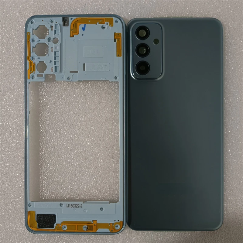 For Samsung Galaxy M23 5G M236 Phone Housing Middle Frame+Battery Back Cover Case Panel Lid Rear Door+ Camera Lens Repair Parts