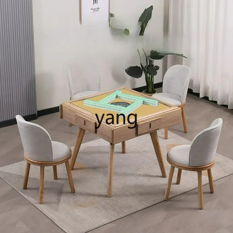 LTT automatic dining table dual-purpose solid mahjong table living room home chess table