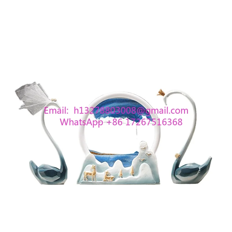 

Quicksand painting hourglass ornament light luxury high-end home
