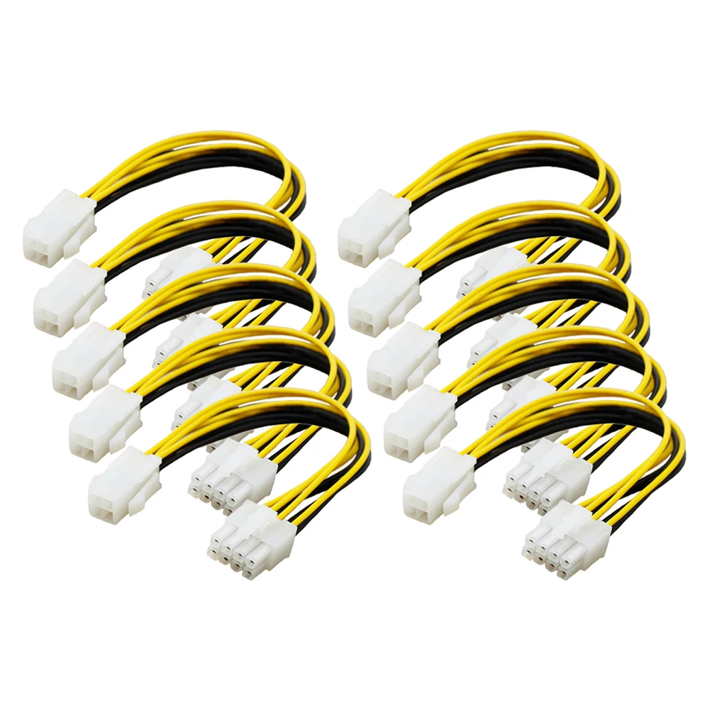 

10pcs 4Pin to 8Pin Convert Power Wire Connector Extension Cable