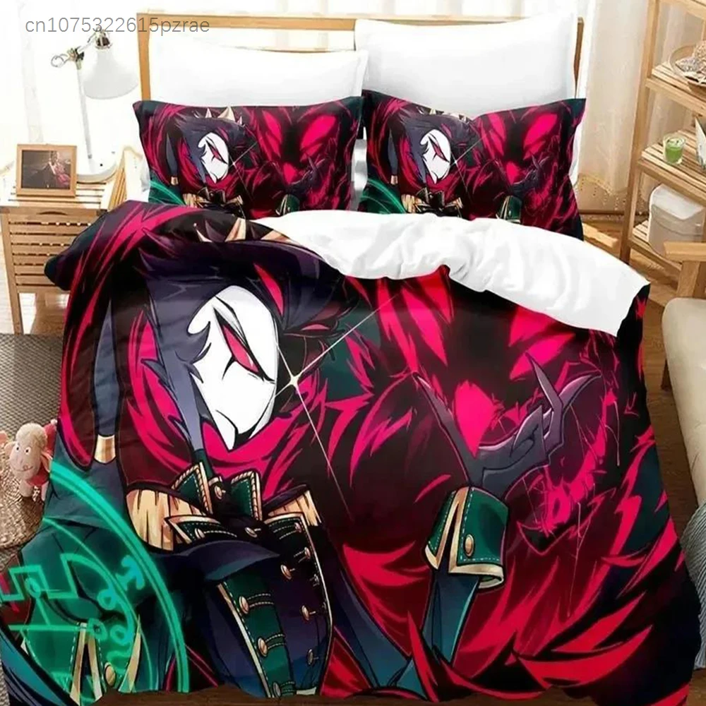 Anime Hazbin Stolas Hotel Bedding Set Duvet Cover Bed Set Quilt Cover Pillowcase Comforter King Queen Size Boys Adult Bedding 4