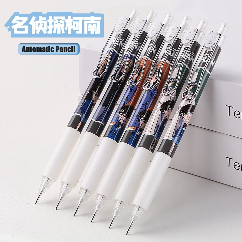 AIHAO-Lápis mecânicos plásticos automáticos para crianças, Detective Conan, suprimentos para estudantes, papelaria presentes, 0,5mm, MP4680, 3pcs