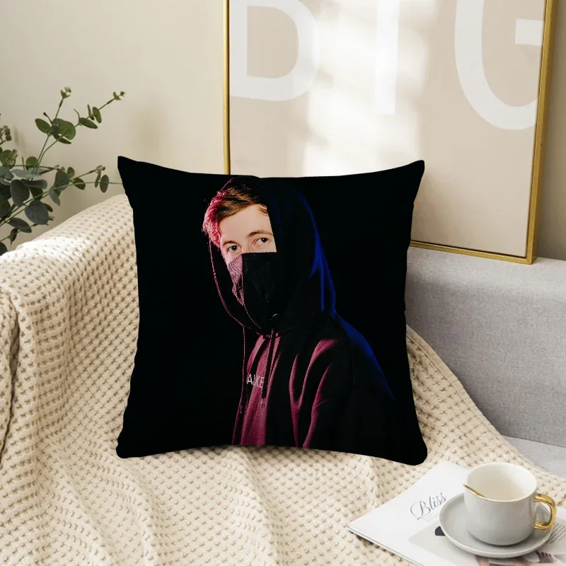 Pillowcase  Alan Walker Cushion Cover Luxury Anime Pillow Cushions Home Decor Throw Pillows Decorative Pillowcases 50x50 Sofa