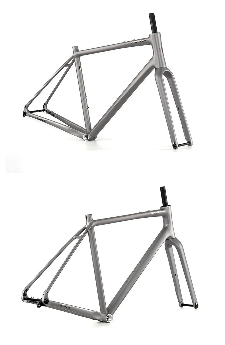 

TWITTER 45cm/48cm/51cm/54cm aluminum alloy road bicycle frame.With through shaft 12*142mm 700*30C inner wiring frameset