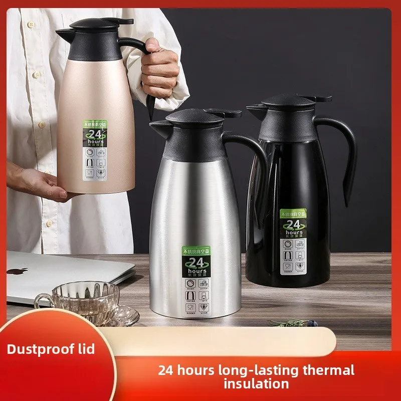 2L Large Capacity 304 Stainless Steel Vacuum Flask Home Office Hotel Tea Kettle Home Thermos