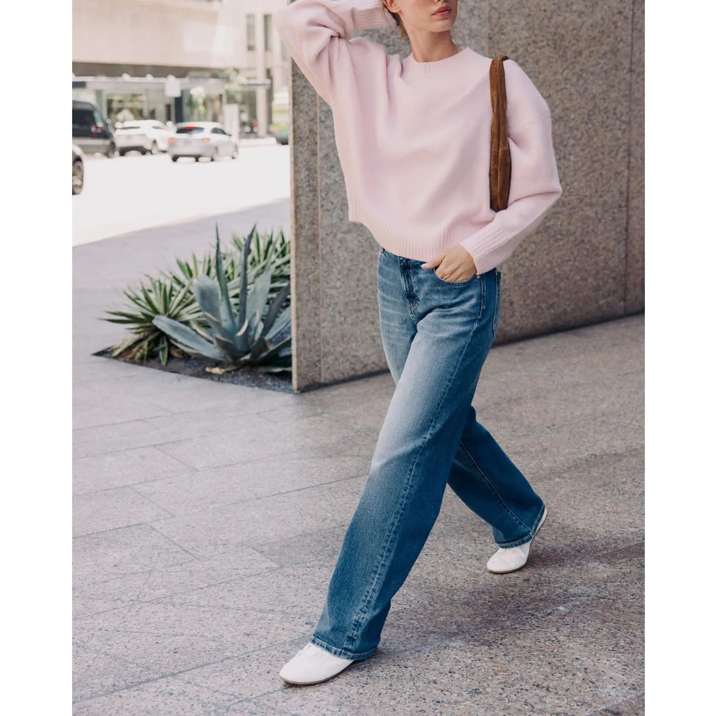 Morbido lavorato a maglia lungo Sve round Ne Pullover da donna Basic Sle Faion French Sle Fibra di poliestere Taglio dritto T-shirt