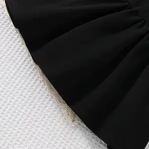 Bebek için uzun kollu etek ve rahat, beyaz, siyah, sevimli, rahat, tatlı, yeni stil ilkbahar ve sonbahar, 2 parça Satış çubuğu kolyesinde ilk 10-siyah no. 4