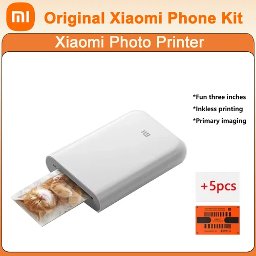 Xiaomi-Mini Impresora Fotográfica Original, Kit De Teléfono,
