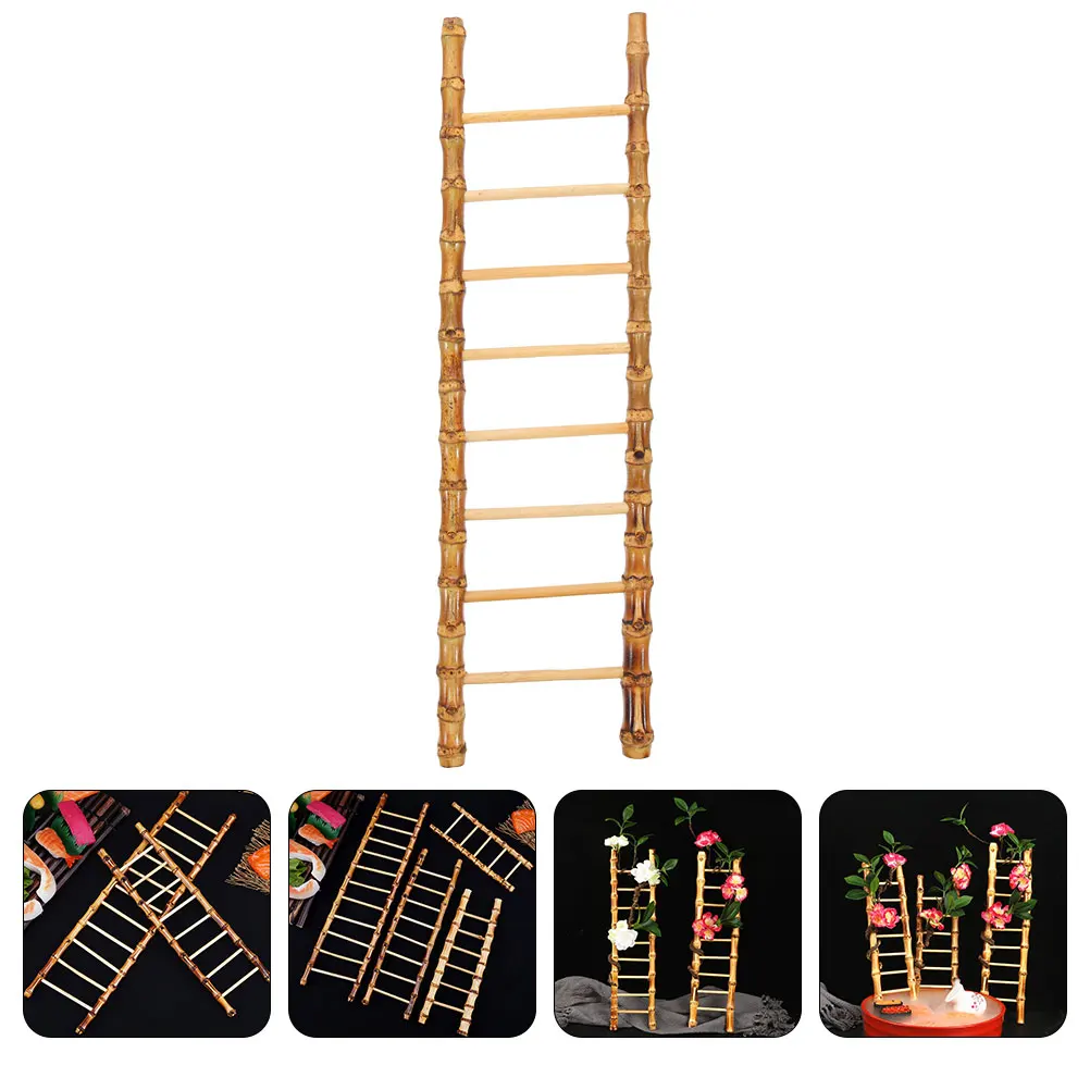 

Sashimi Plate Ladder Decor Bamboo Sushi Dish Ornament Miniature Ladder Artistic Design Restaurant Accessory Home Decor
