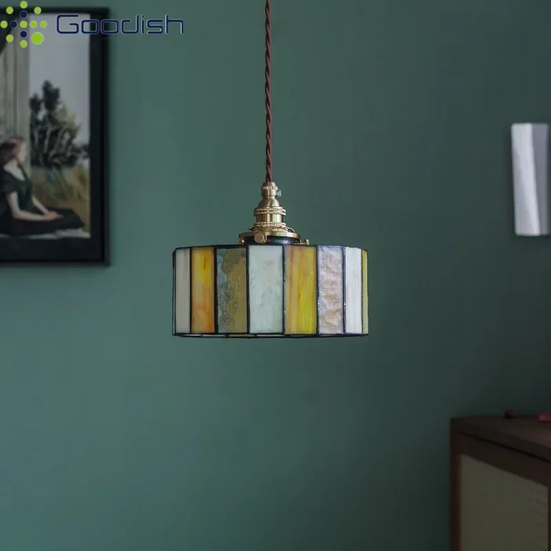 Modern Stylish Glass Stone Glasspendant Block LED Pendant Light Art Creative Plated Lamps for Bedroom Home Decoration Chandelier