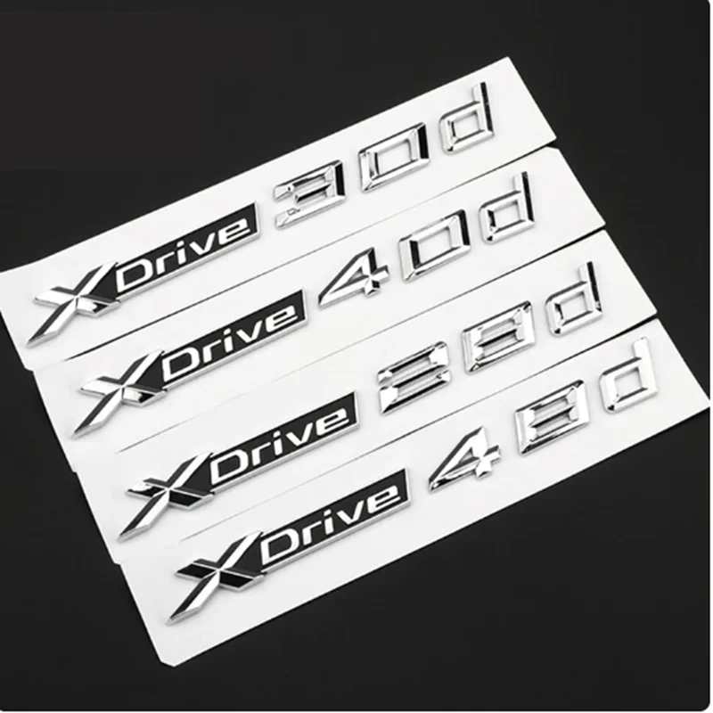 Car Trunk Stickers For BMW X1 E87 F48 X3 F25 E83 X4 X5 E70 F15 X6 E71 F16 X7 XDrive 18d 20d 30d 40d 50d Emblem Logo Accessories