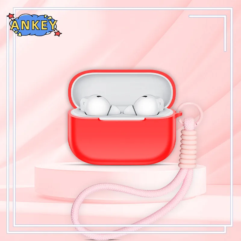 حافظات لهاتف هواوي FreeBuds SE 4 ANC من السيليكون مع غطاء سماعة أذن لاسلكي مقاوم للصدمات مع حبل من النايلون