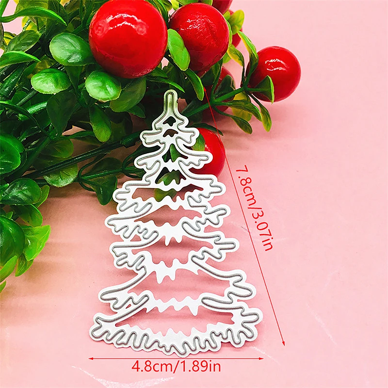 Christmas Tree Metal Cutting Dies Stencil Scrapbooking Diy Album Paper Card Embossing Decor Craft Knife Mould Xmas Tree Template