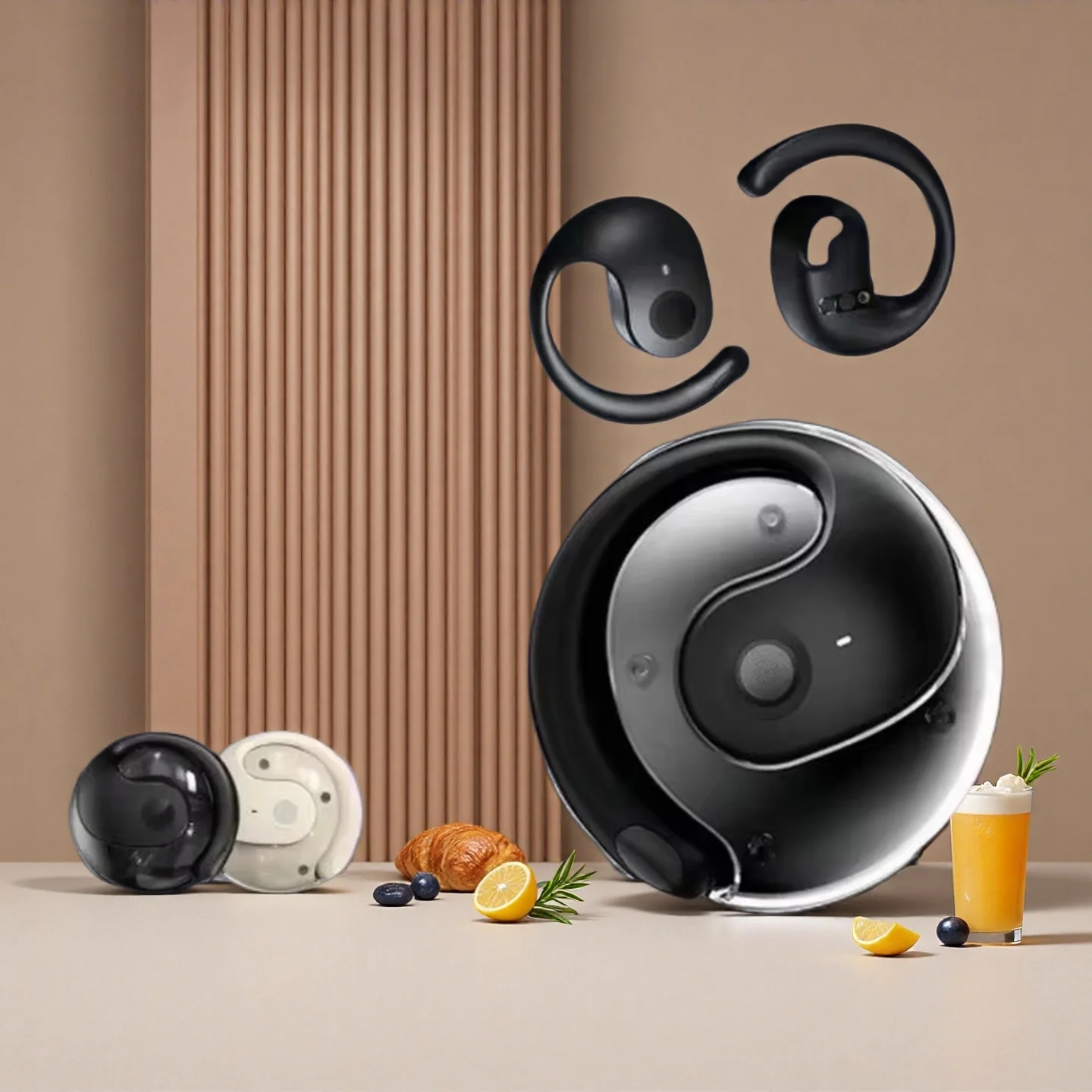 سماعات أذن OWS لاسلكية تعمل بالبلوتوث 5.3 t26 عمر بطارية طويل سماعات أذن HIFI جودة صوت سماعة رأس ذكية عالية الدقة مع ميكروفون