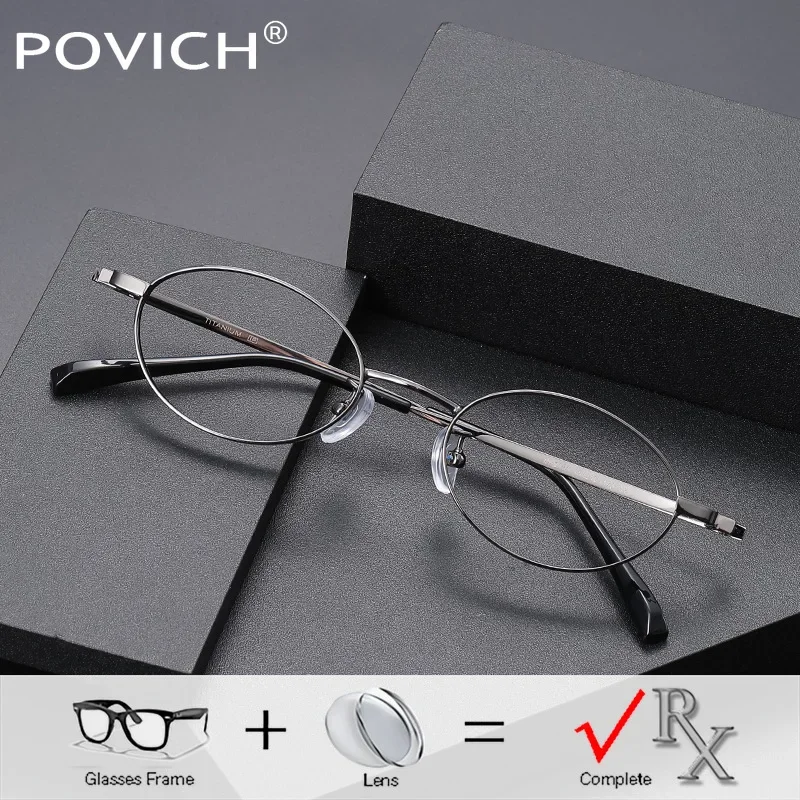

Oval small Titanium Multifocal Photochromic Eyeglasses Men Optical Prescription Glasses Bifocal Doctor With Progressive Eyewear