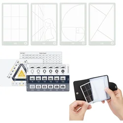 JJC 11 Pcs Composition Viewfinder View Catcher Tool Golden Ratio Fibonacci Rule of Thirds Leading Lines Card Composition View