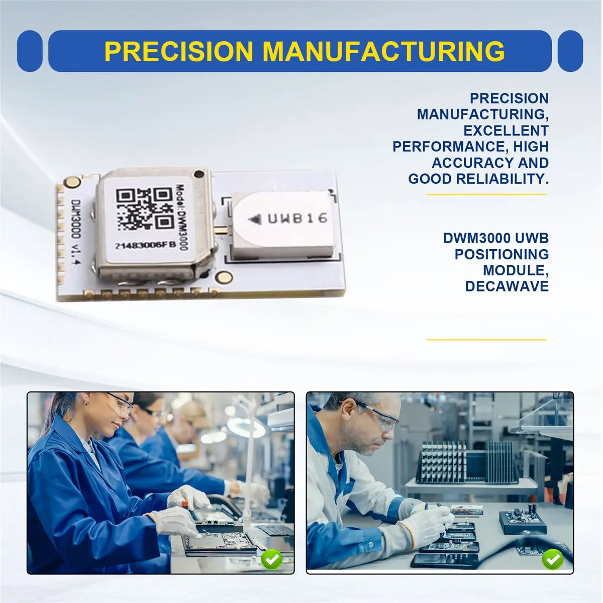 Dynamic DWM3000 UWB Positioning Module Qorvo DECAWAVE