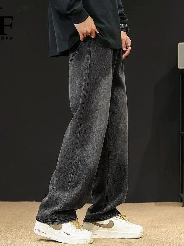 

Loose Straight Leg Jeans Men's Spring Summer New Sle American Denim Wide Leg Pants Casual Loose Fit Teenage Boys Long Trousers