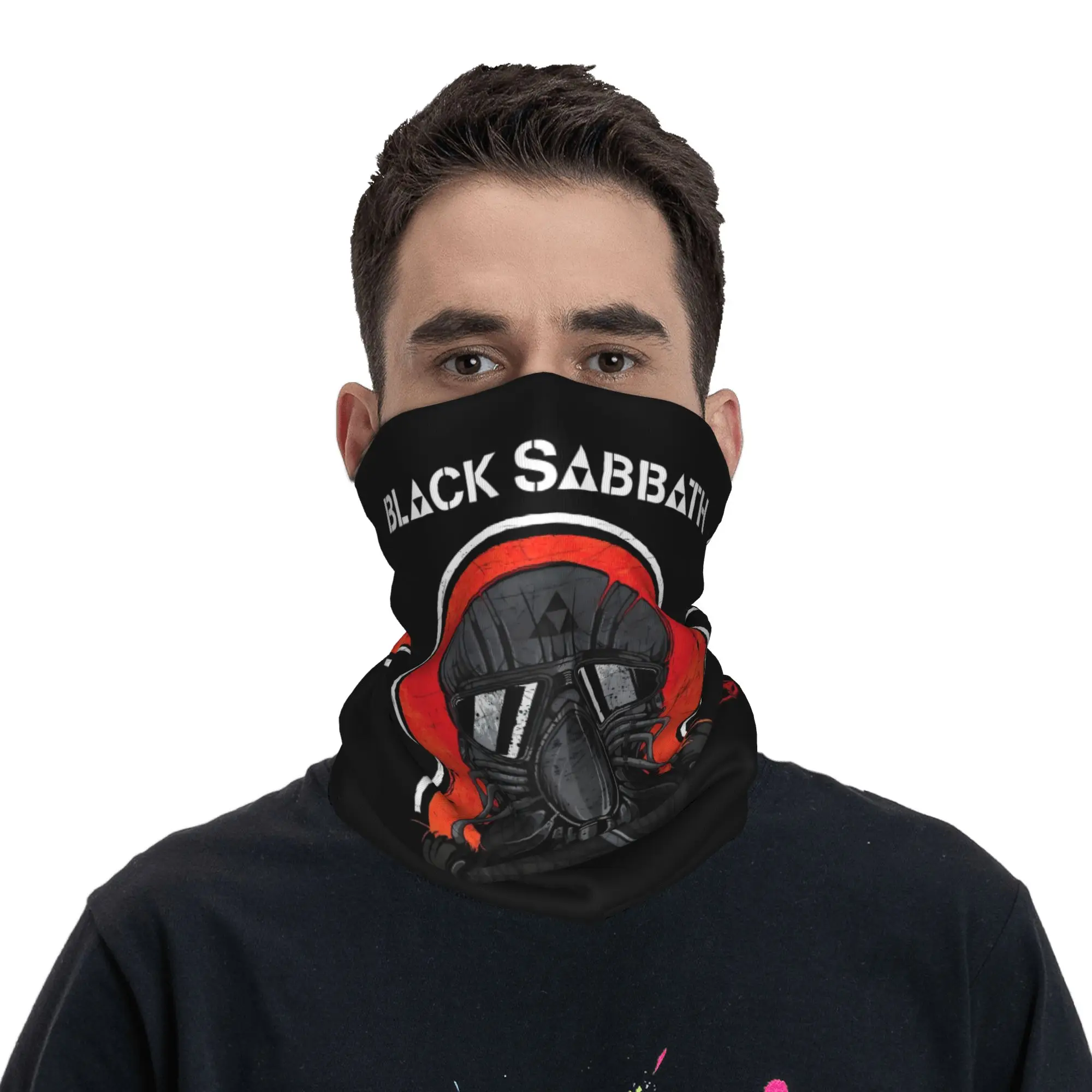 Custom S-Sabbathed Heavy Metal Winter Headband Neck Warmer Women Men Ski Cycling Tube Scarf Rock Metal Music Face Bandana Gaiter