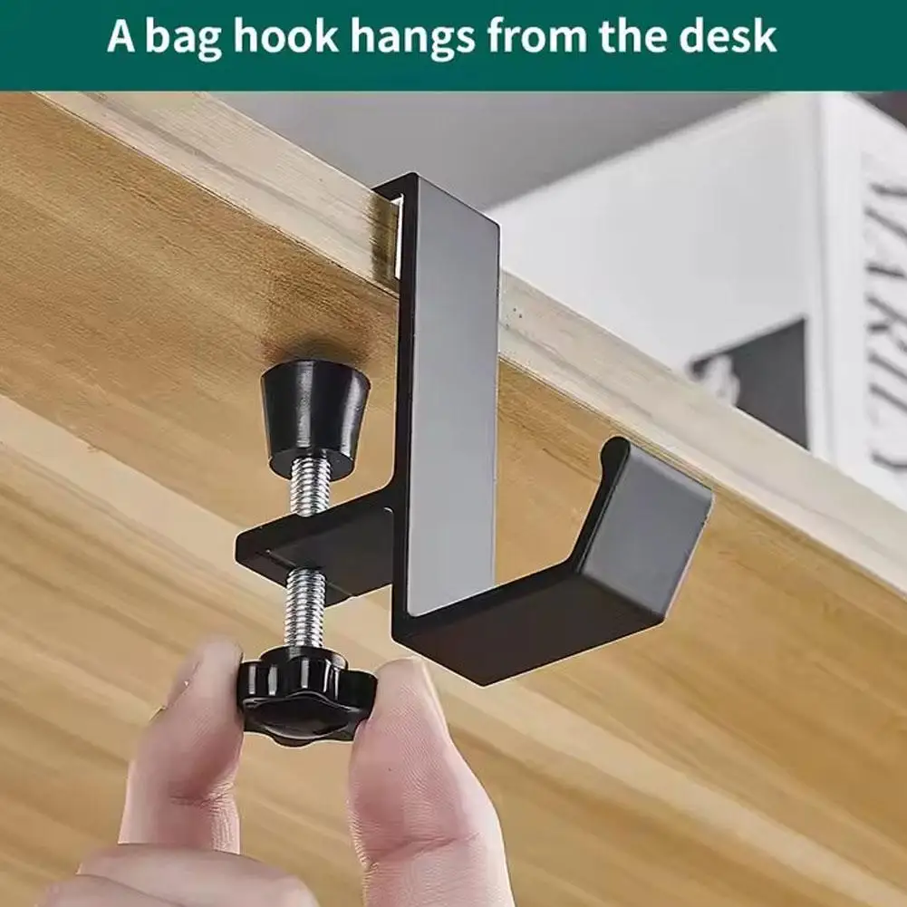 Portable Hanging Bag Hook Student Desk Side Hanging Bag Artifact Removable Punch-free Handbag Holder Multi-functional Table Hook