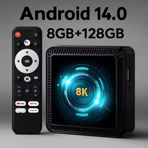 Android 14.0 TV Box Allwinner H618 4K 1080P 2.4G 5G Wifi6 BT5.0 8K Global Set Top Box Media Player Support Netflix IPTV Decoder