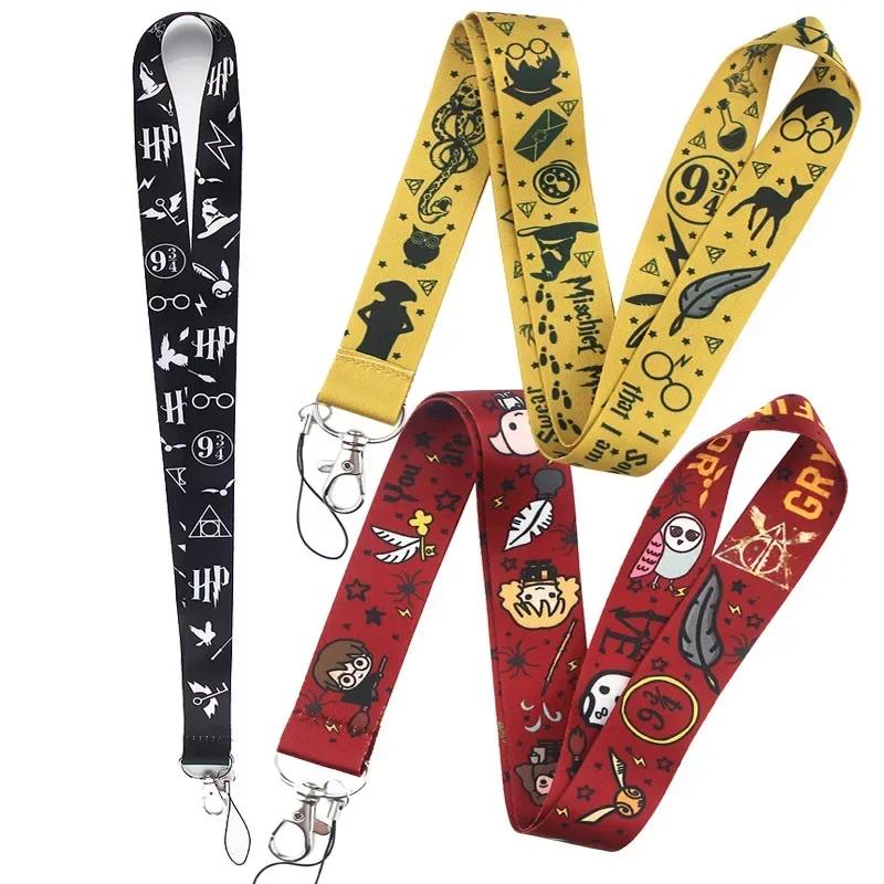 Fashion Trend Anime Magic Academy Cute Anti-loss Cartoon Mobile Phone Polyester Lanyard Camera ID Card Key Sling Accessories