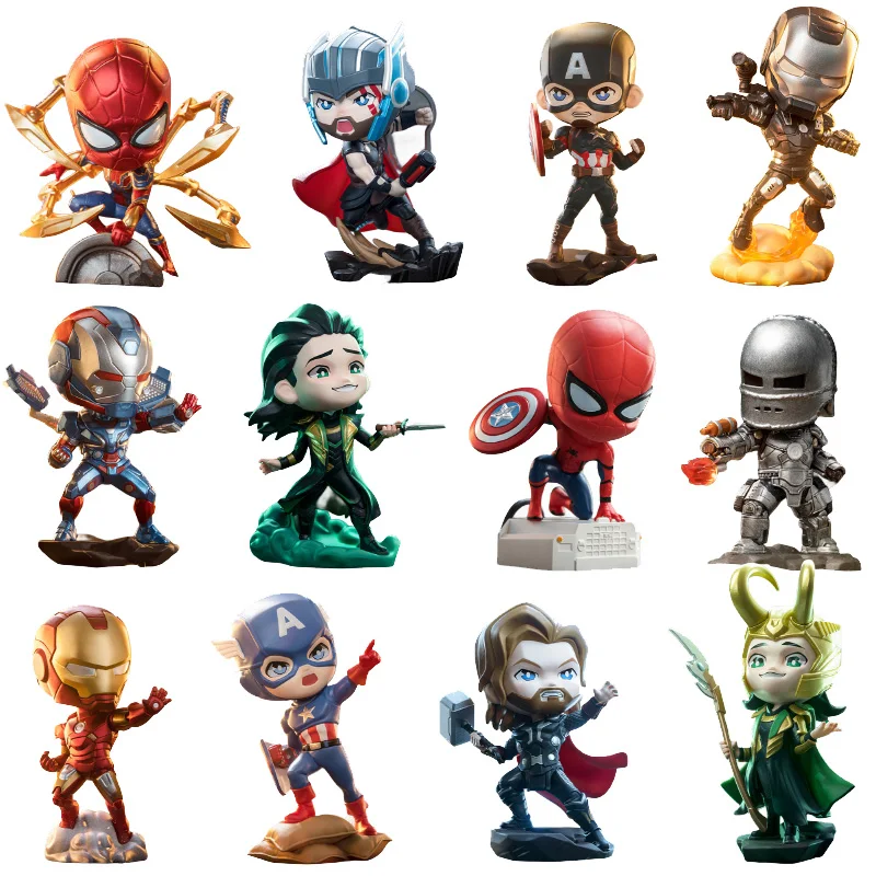 12pc Wireless Legend Series Iron Man Captain America Thor Spider Man Loki Patriot Action Figure Toys Hero Model Gifts