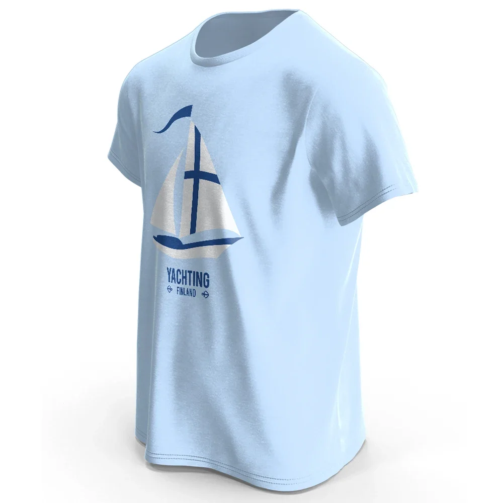 Men's Yacht Graphic Printed T-shirt Vintage Top Summer Oversized Style Women's T-shirt Comfortable and Breathable