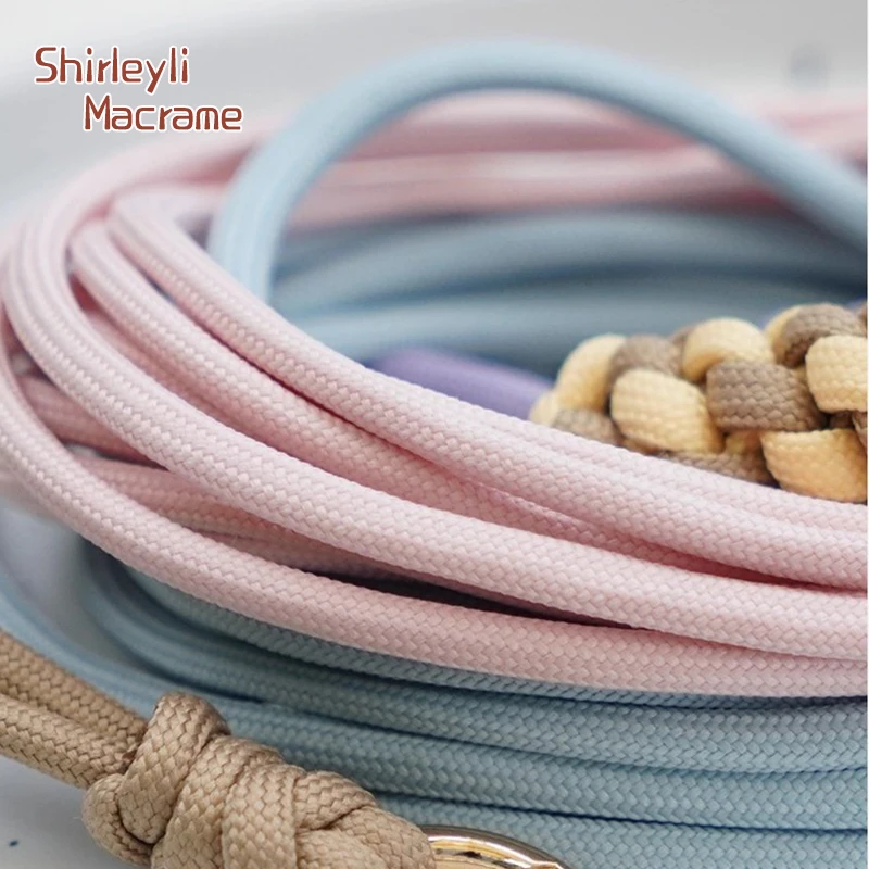 3 متر حزمة عالية الجودة 5 مللي متر البوليستر مكرامية جديلة الحبل لتقوم بها بنفسك مكرميه السوار المفاتيح طوق بكلاب اللعب هدية الحبال