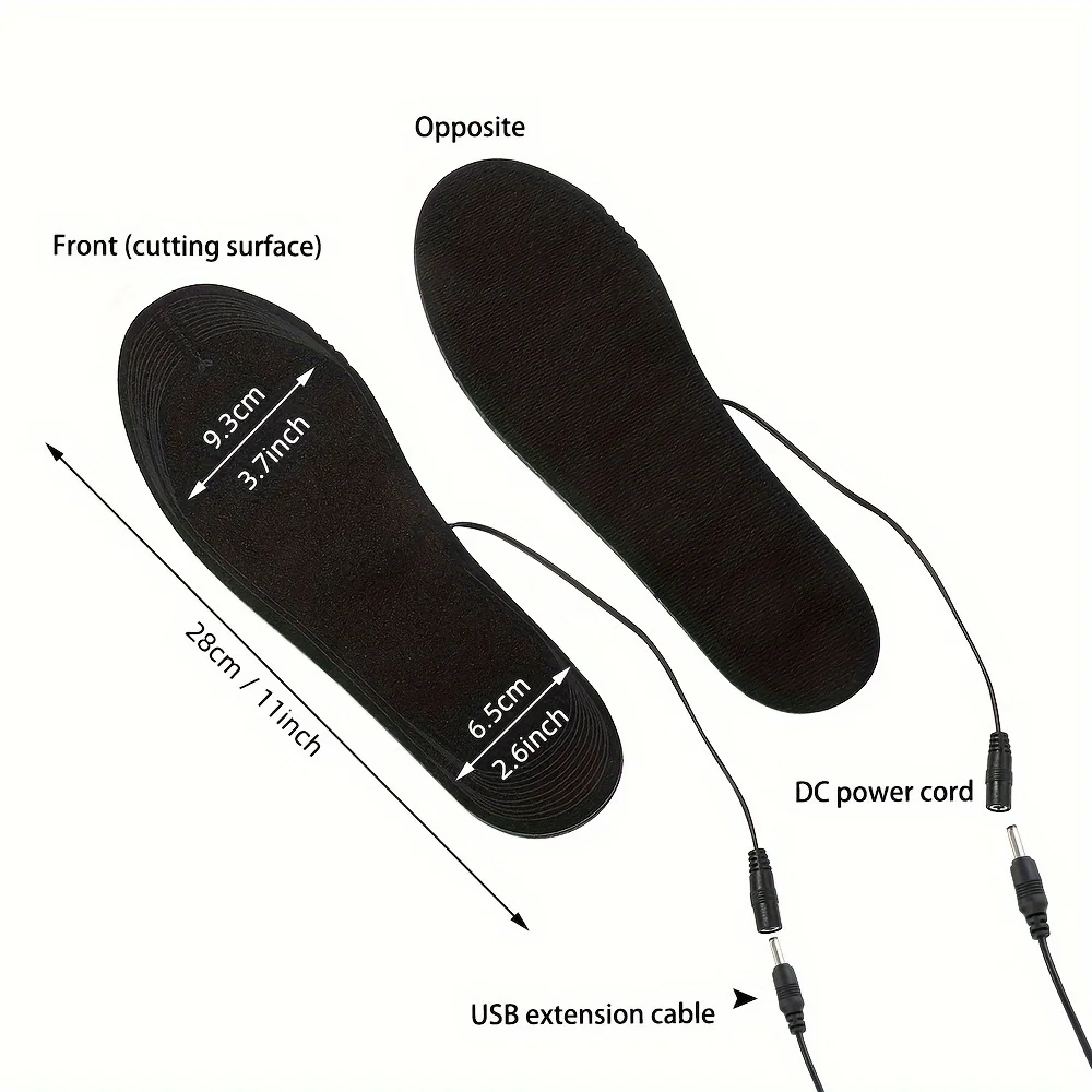 1pc USB Heated Insole,  Foot Warmer, Sock Warmer For Winter Outdoor Sports, Heated Insole For Winter Warmth