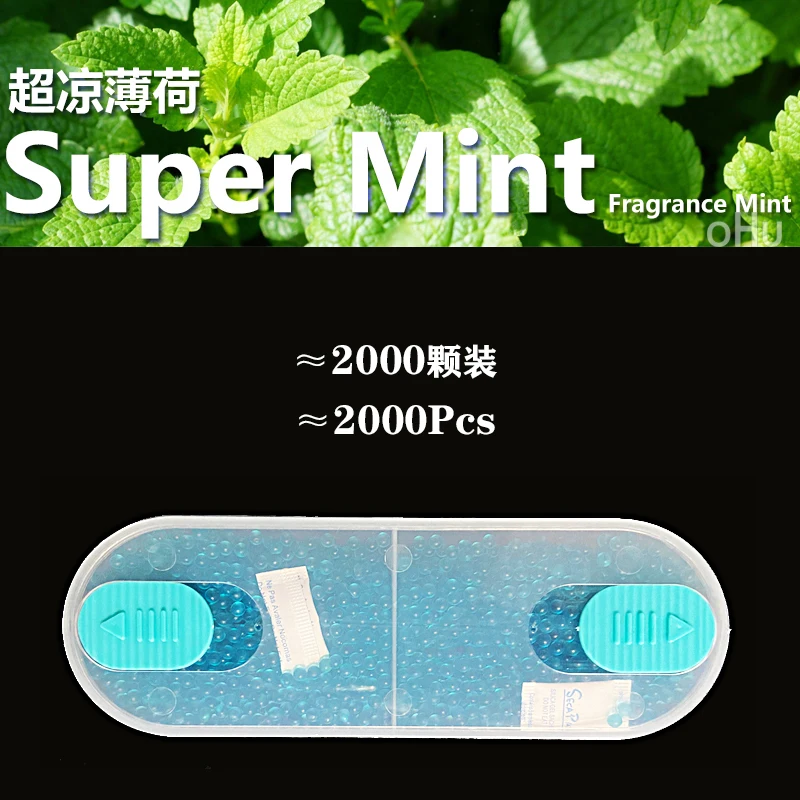 1000/2000pcs Cigarette Pops Beads Fruit Flavor Super Mint Mentha Cigarettes Holder flavour Capsule Filter Smoking accessories