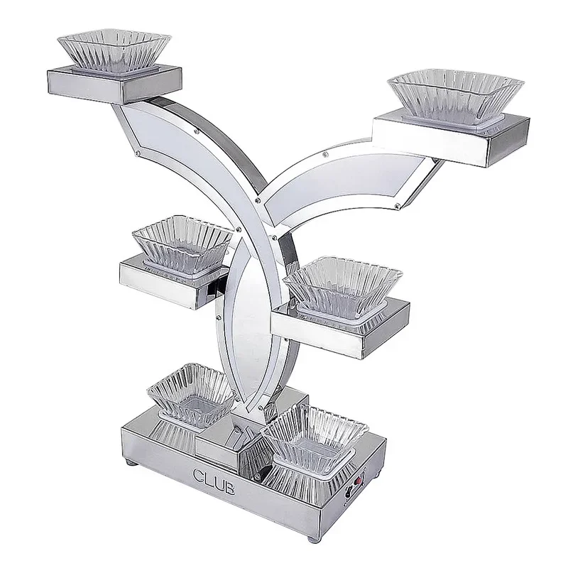 Stainless Steel bar Supplies Nightclub KTV Luminous Fruit Tray Rack LED Creative Snacks Snack Snack Plate