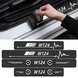 4pcs Car Door Threshold Protection Sticker Anti-Scratch Film For Mercedes Benz W124 Sports Performance Interior Styling Stickers