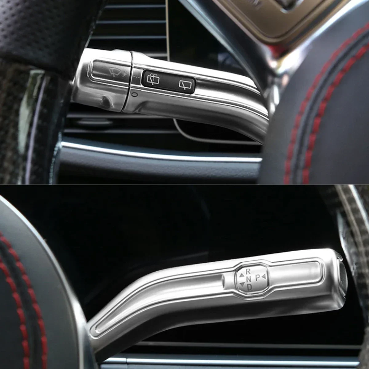 

Car Steering Wheel Shift Lever Wiper Rod Cover Trim Frame Sticker For Mercedes Benz A B CLA GLB GLA W177 W247 C118 X247 H247