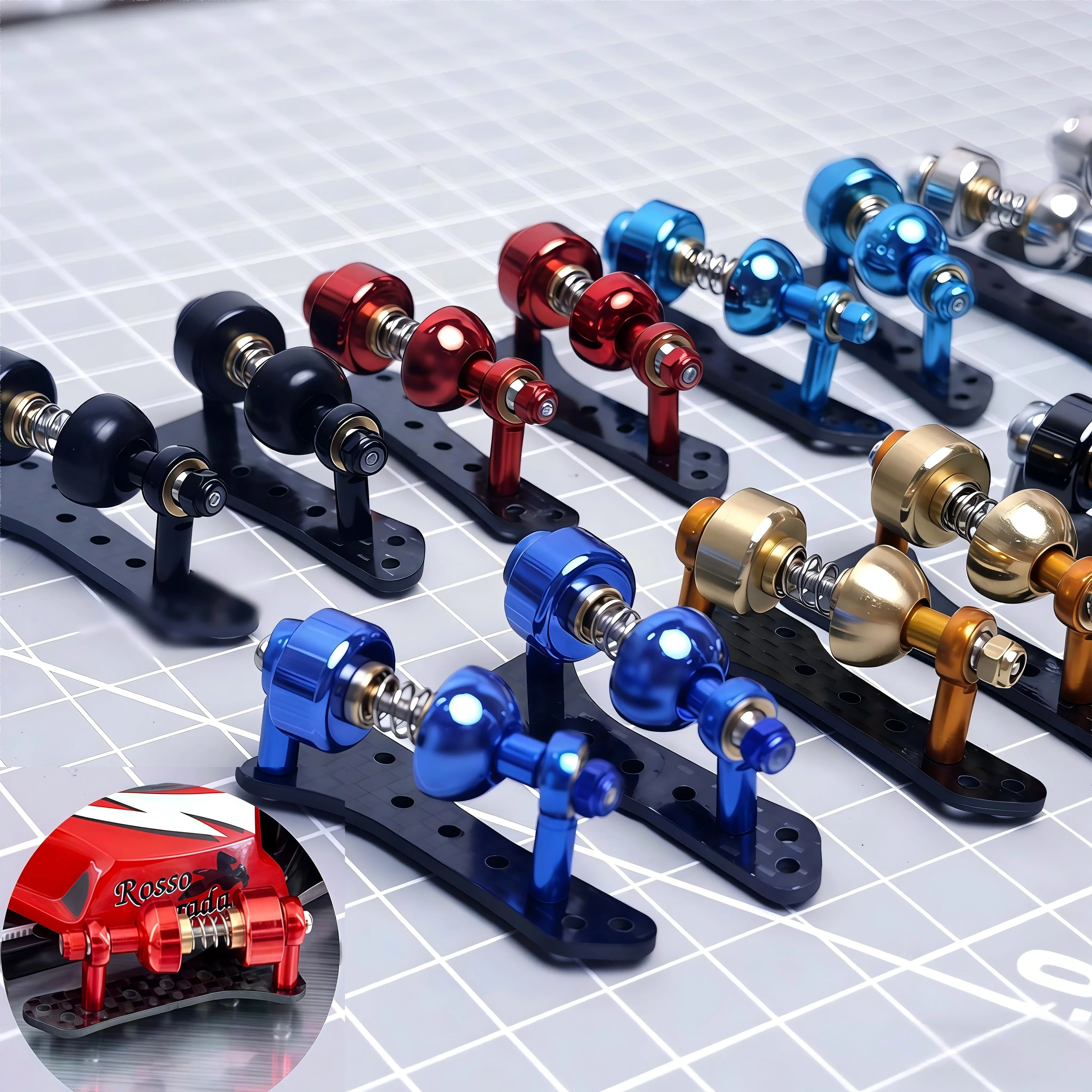 Aero Center Wing Set for Tamiya Mini 4WD Fixed High Clearance Roller Static Upgrade Parts Multi-Color for MA AR FMR Upgrade Part
