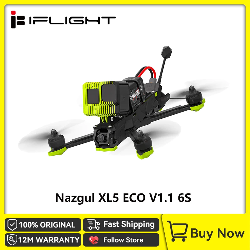 طائرة iFlight Nazgul XL5 ECO تناظرية 6S Nazgul V3 5 بوصة حرة RC FPV Racing Drone XING-E Pro 2207 مع BLITZ ATF435 FC 55A ESC
