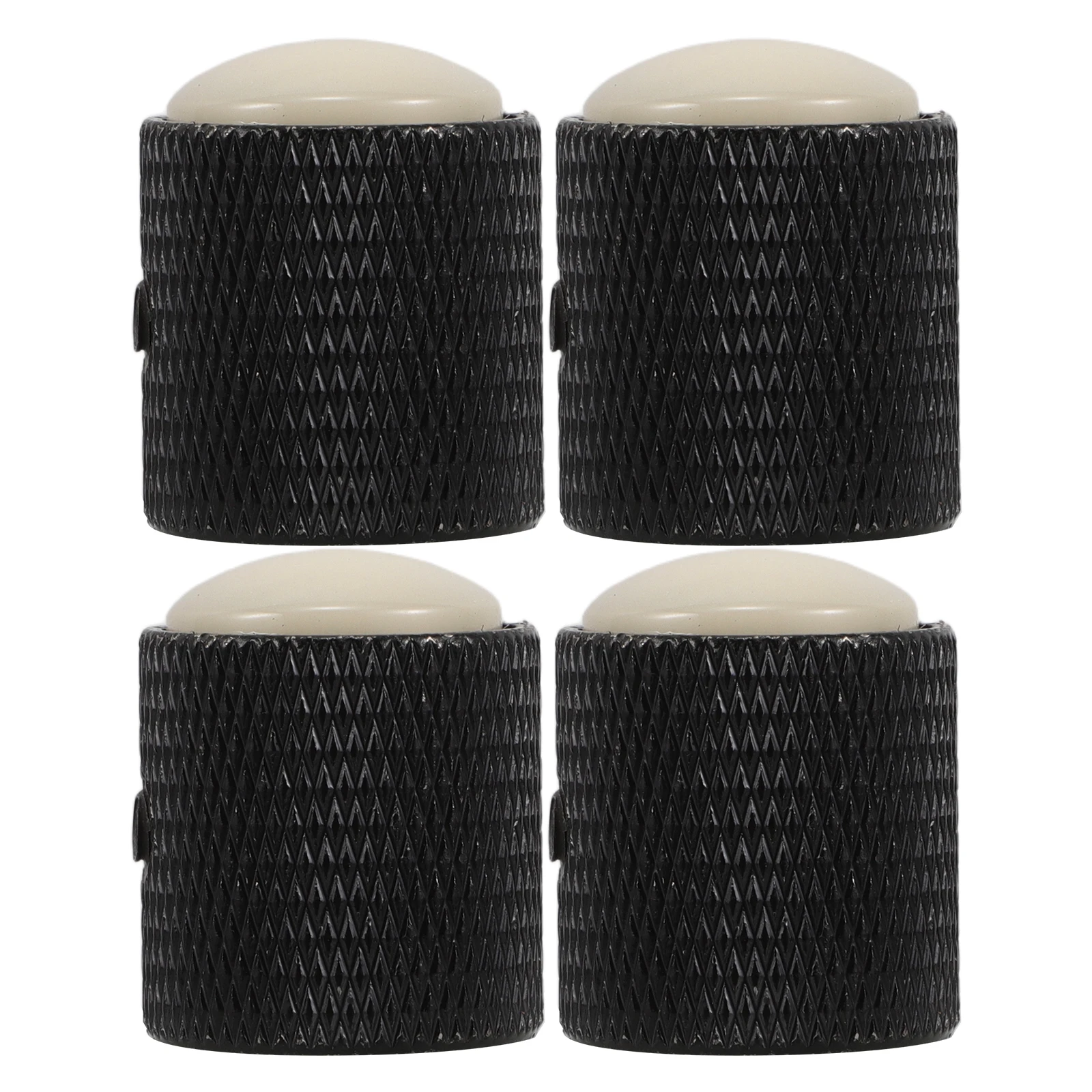 

4 Pcs White Metal Dome Volume Control Knobs for Electric Guitar Bass Potentiometer Adjustable Stable