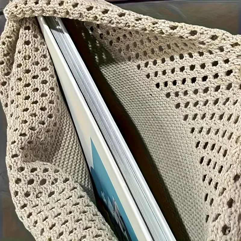 مصمم حقائب اليد محبوك الإناث سعة كبيرة حقائب اليد النسائية حزمة الصيف حقيبة شاطئية المحافظ الكبيرة عادية جوفاء المنسوجة حقائب كتف #4