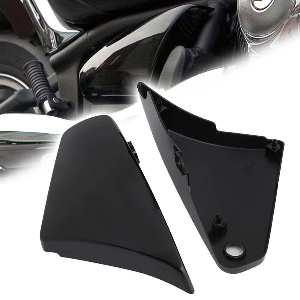 Motorcycle ABS Battery Side Fairing Covers Left Right Black For Kawasaki Vulcan VN900 Classic Custom 2006-2020 Moto Accessories