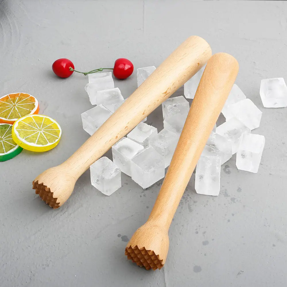 Wooden Muddler Cocktail Masher Fruit Presser For Bar Drink Mixing Tool Manual Lemon Juicer Stirring Stick Kitchen Gadget