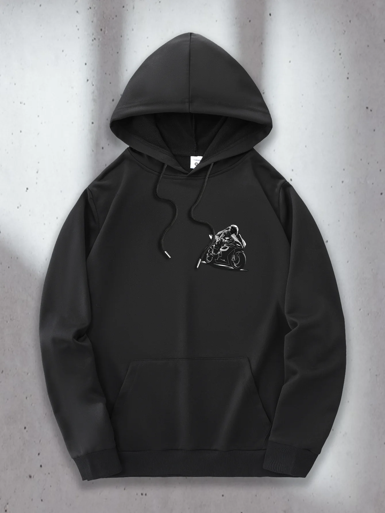 Sudadera con capucha para hombre con estampado de motocicleta de alta calidad, prenda deportiva informal para otoño e invierno.