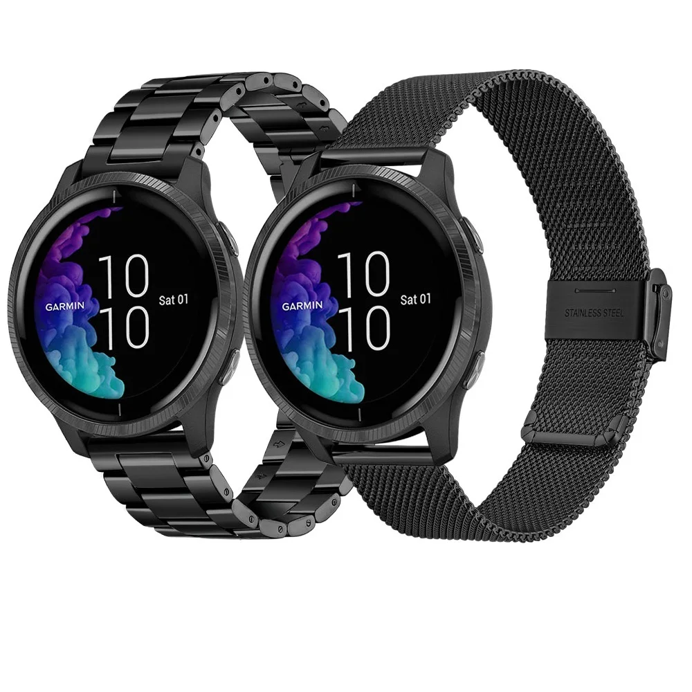 Garmin Garmin move HR/garactive 3 4 4S kordon akıllı saat için paslanmaz çelik kayışlar GarminMove 3/GarminMove Luxe için Metal bilezik