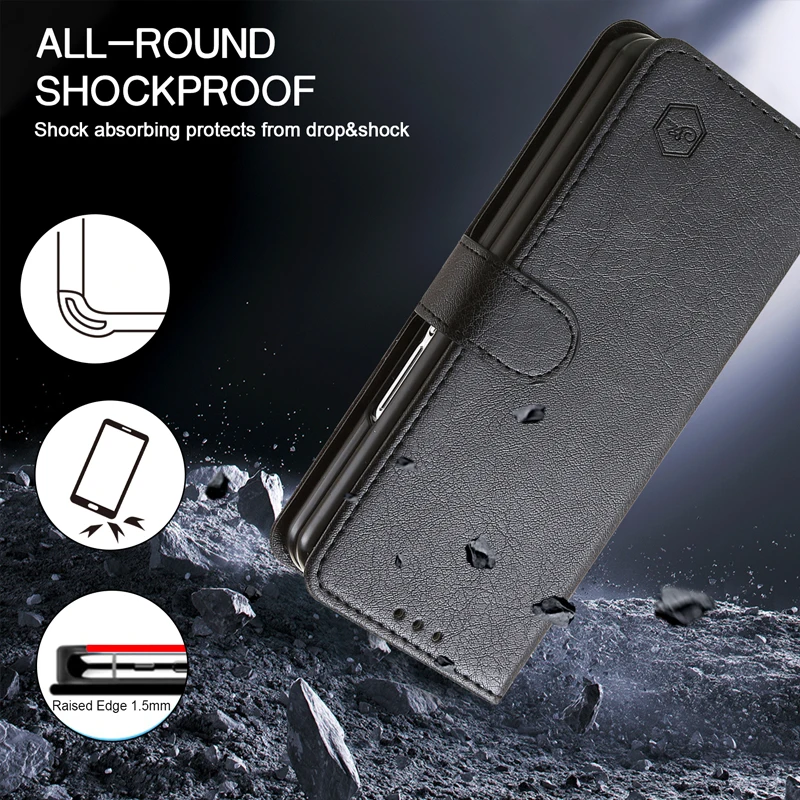 Brieftaschen-Handyhülle für Samsung Galaxy Z Fold8 mit Kartenhalter, Ständer, stoßfest, Cloudy PU-Leder-Cover, Z Fold 8 Ultra 7 6 5 3 4 Fund – Detail 26