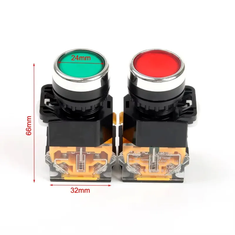 

LA38 Momentary Push button schalter Runde 22mm Flache Klicken Schalter Industrielle ausrüstung Elektrische Ausrüstung Liefert