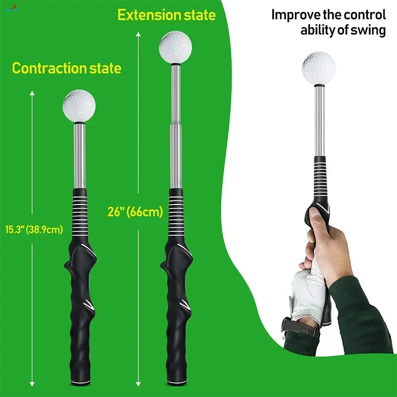 

Golf Telescopic Swing Stick Grip Trainer Beginner Golf Retractable Rod Training Supplies Posture Corrector Assistant