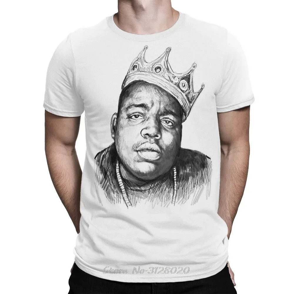 New Cotton T Shirt Men Biggie Smalls Rap T-Shirt, Notorious Big Tee, Men\'s O-neck Short Sleeve Tshirt Hip Hop