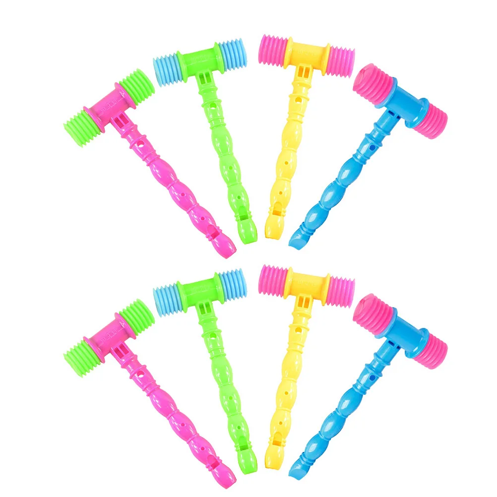 8Pcs Sounding Hammers Plastic Music Mallets Educational Kids Plaything Mini Plastic Hammers Stimulate Curiosity Develop