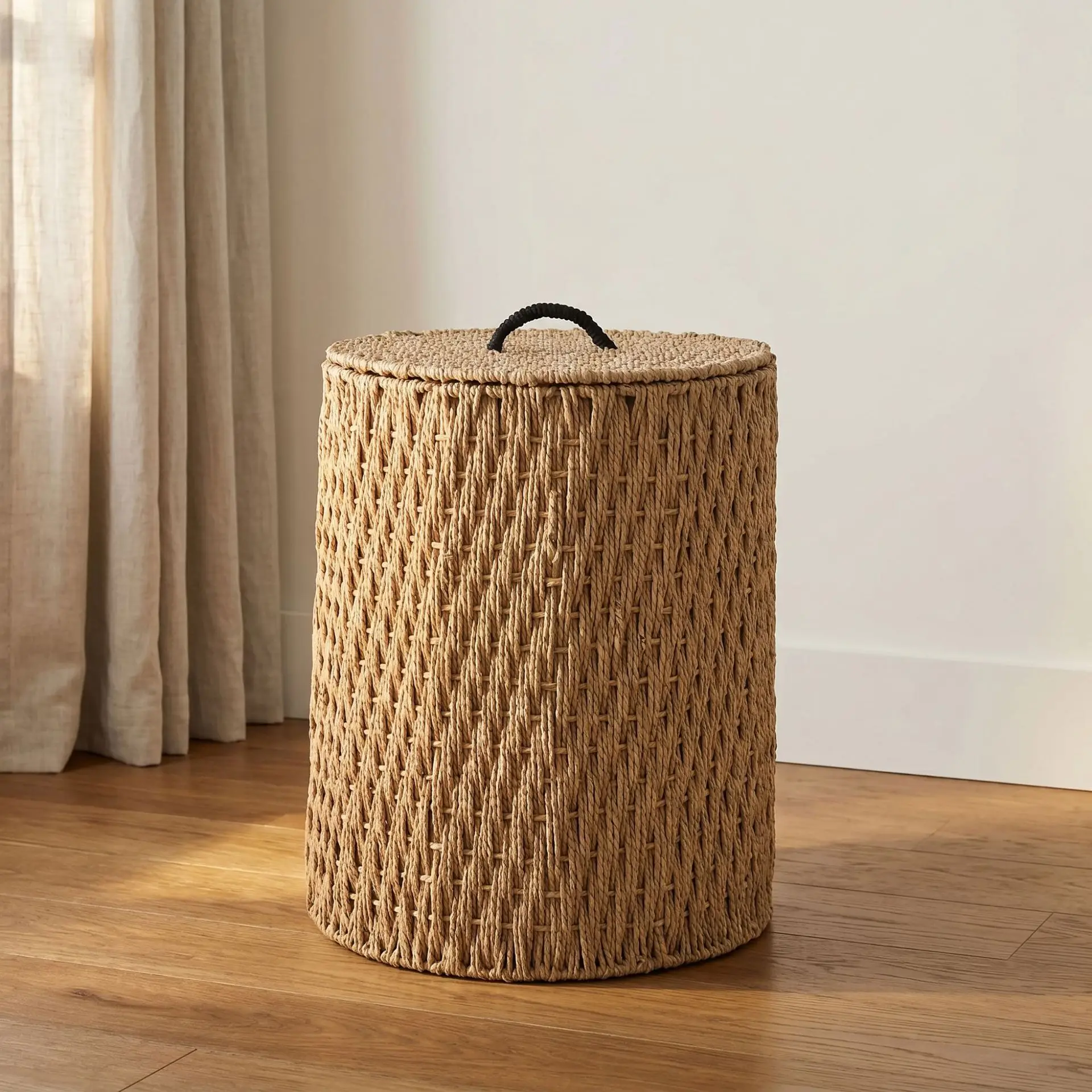 Nordic style dirty clothes basket laundry basketclothes storage baskethousehold clothesbasket clothe  paper rope woven baske